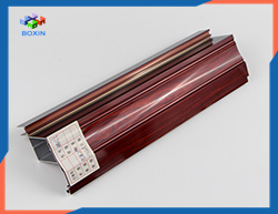 Extruded Aluminium Profile for Cabinet Wood Color aluminum profile for closet wardrobe